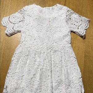 Charming White Lace Kids Dress